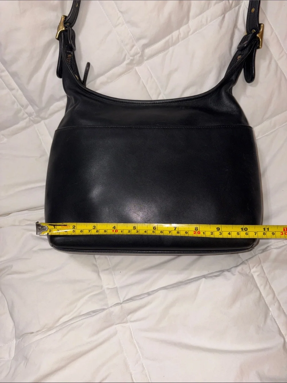 Vintage Coach Black Leather Legacy Y2K Hobo Bag 9058